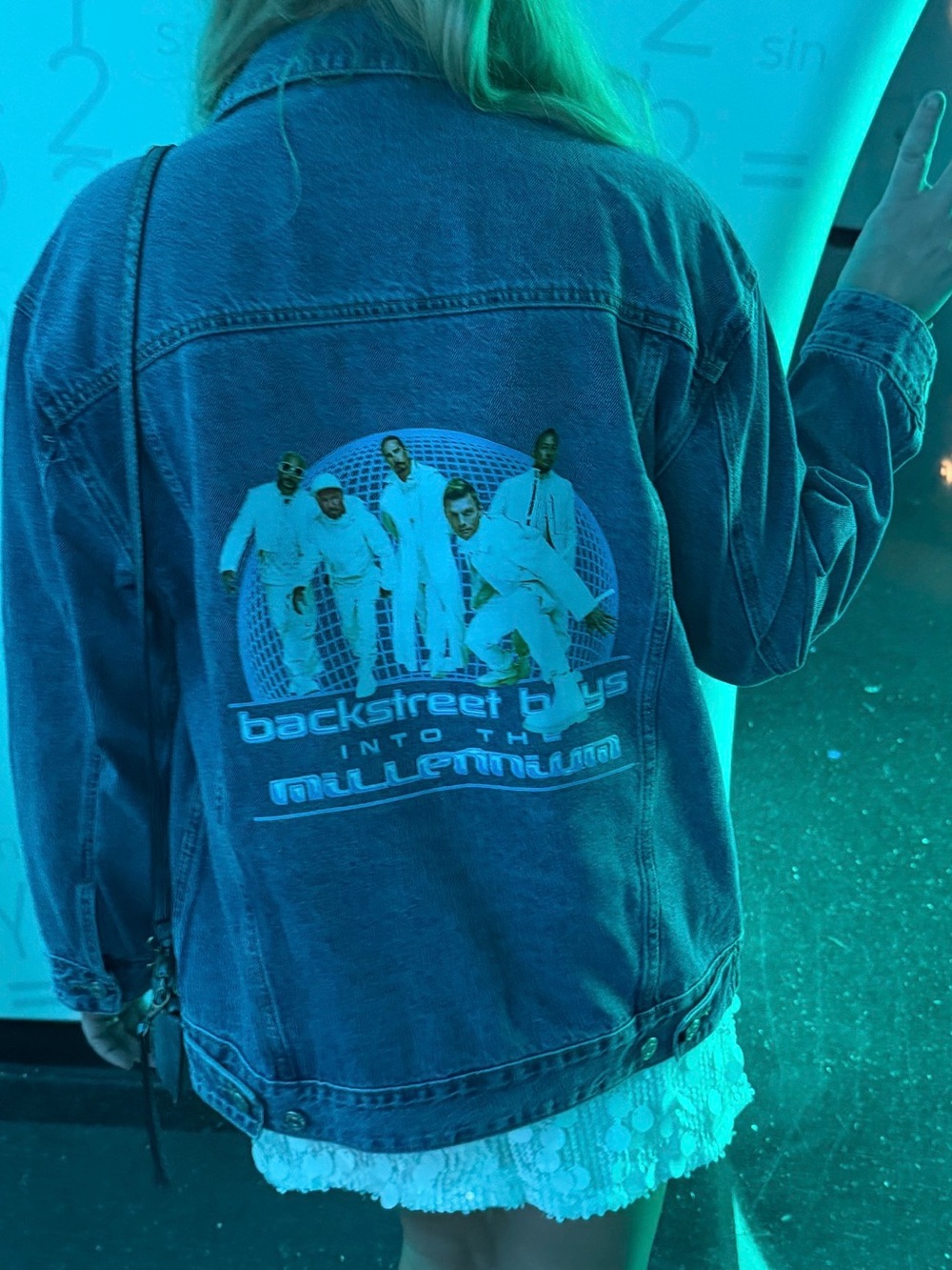 Bedazzled Denim Jacket with Backstreet Boys 'Into the Millennium' with Jewels